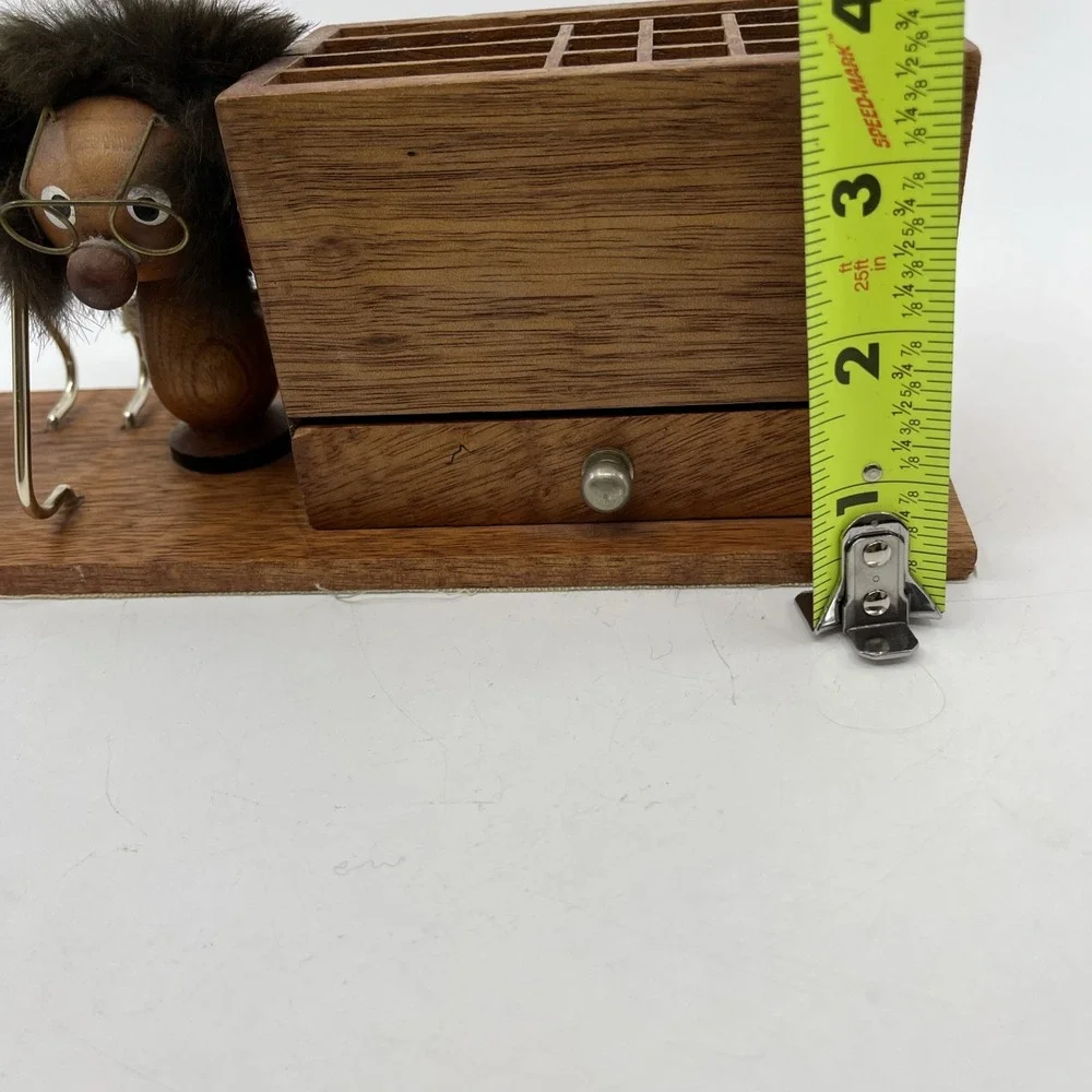 MCM‎ Kitschy Desk Organizer 1950's Wood Earl Bernard Japan Odd Couple